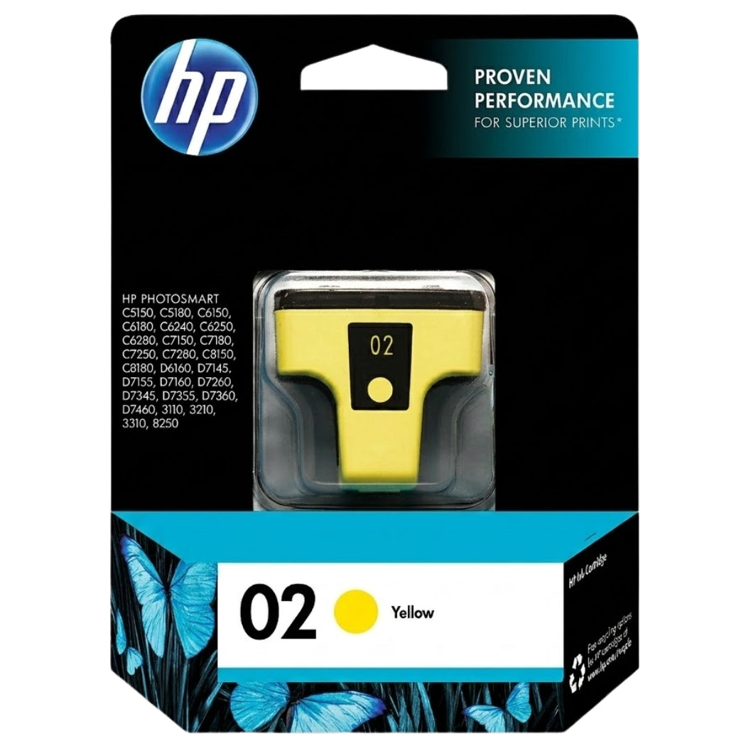 Genuine HP 02 (C8773WN) Yellow Ink Cartridge